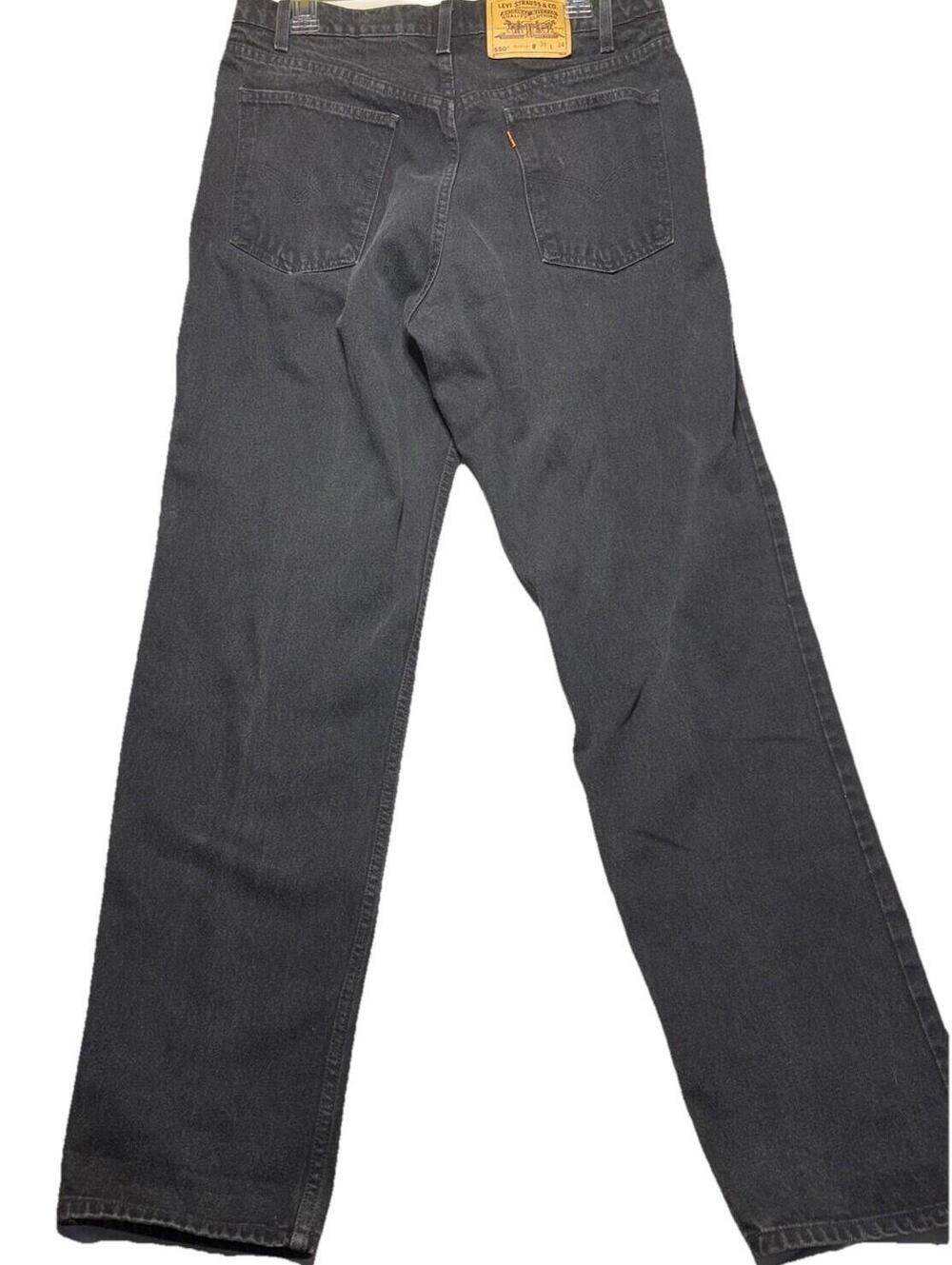Vintage Men's 1997 Levi's 550 Jeans Relaxed Fit Black Size 36x34 Orange Tag